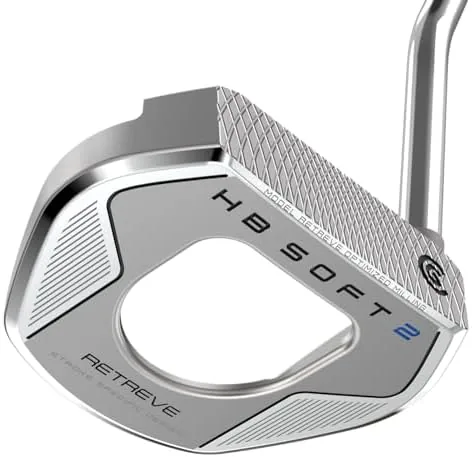 cleveland golf retreve hb soft 2 putter silver 35 single bend oversized grip right hand